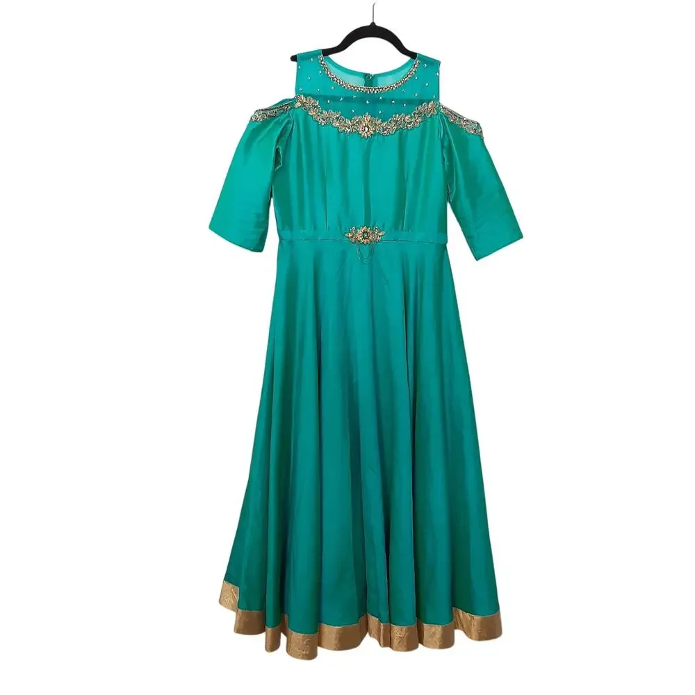 For Kids Indian Dress Disney Princess Jasmine Play Dress Beaded Girls 12/14 Gown